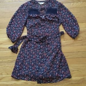 Floral sheer dress with lining
